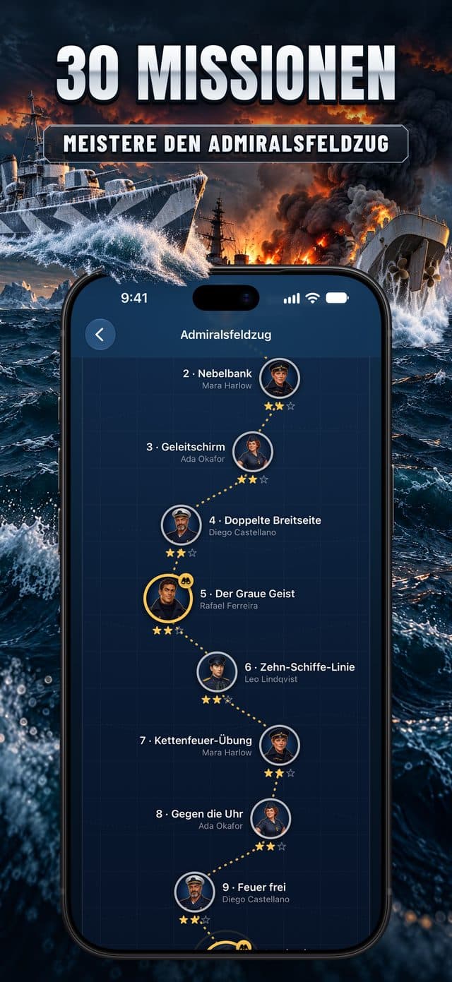 App-Store-Screenshot von Torpedo: 30 Missionen