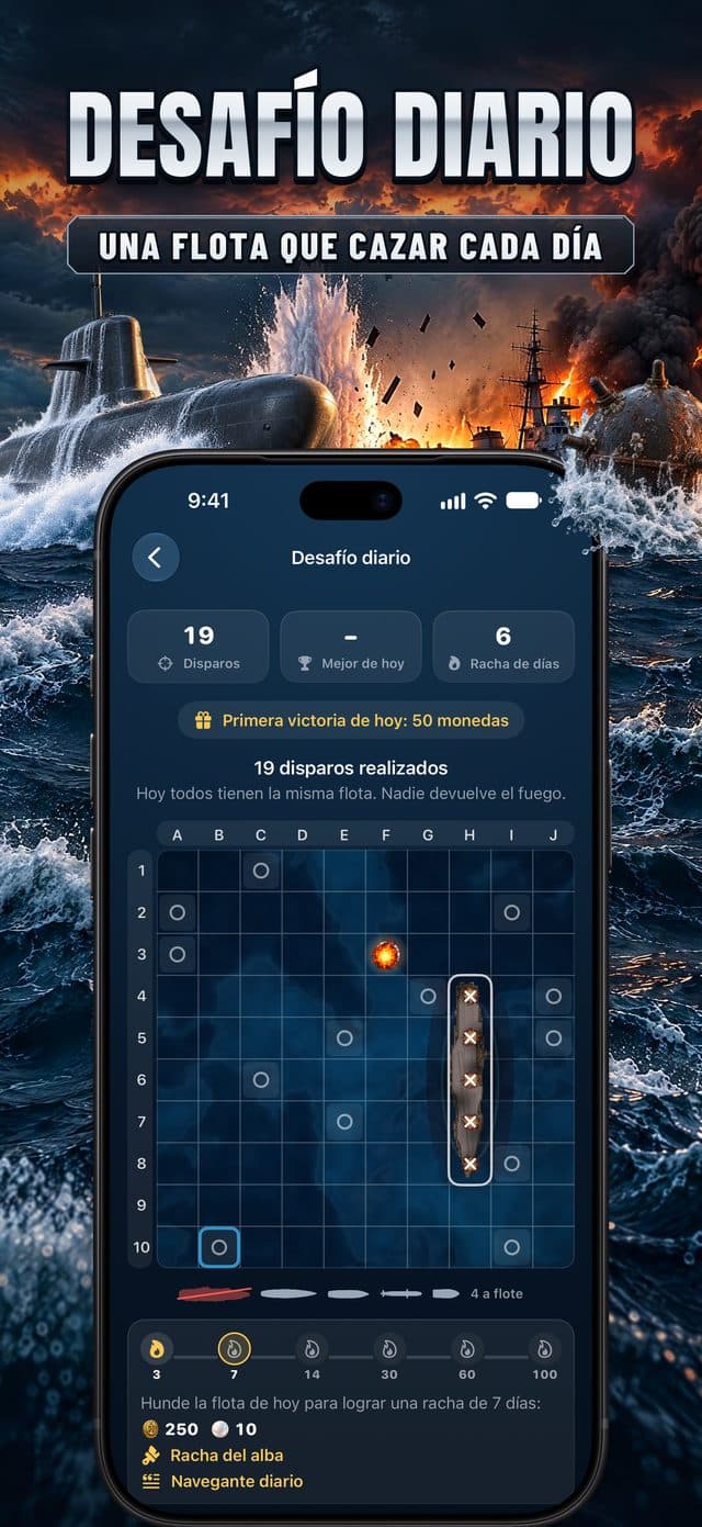 Captura de Torpedo en el App Store: Desafío diario