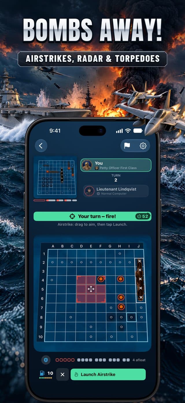 Torpedo App Store screenshot: Bombs away