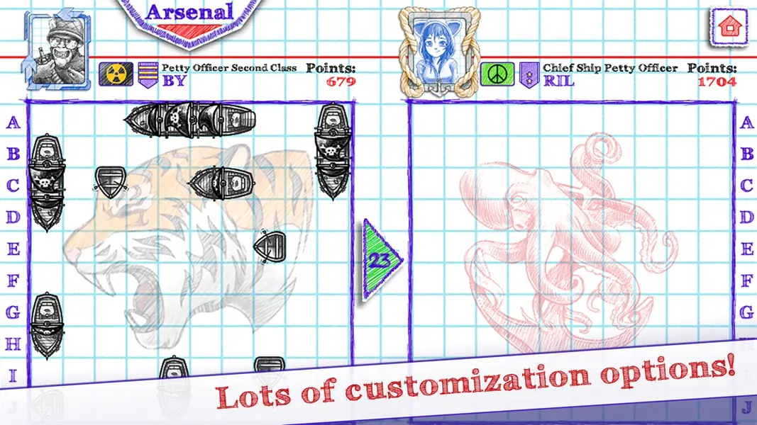 Sea Battle 2 customization: themed ships and boards